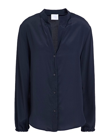 MERCI ITALIA Solid colour shirts & blouses Midnight blue 88% Acetate, 6% Silk, 6% Elastane