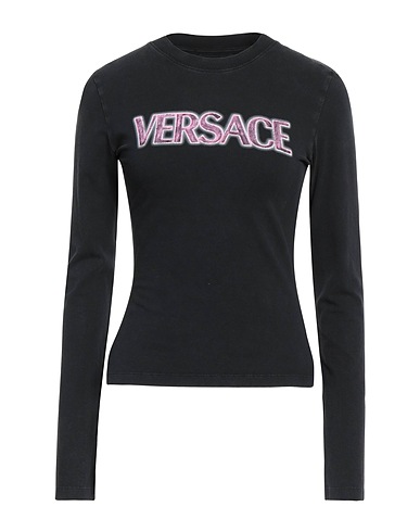 VERSACE T-shirt Charcoal 94% Cotton, 6% Elastane