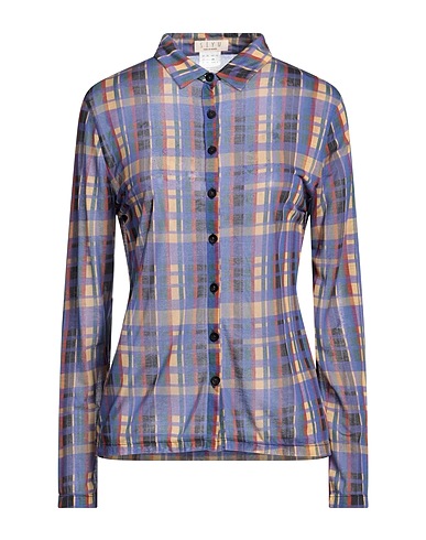 SIYU Camicia a quadri Viola 100% Modal