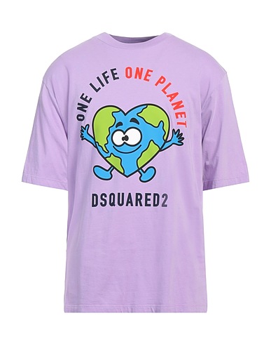 DSQUARED2 T-shirt Lilla 100% Cotone