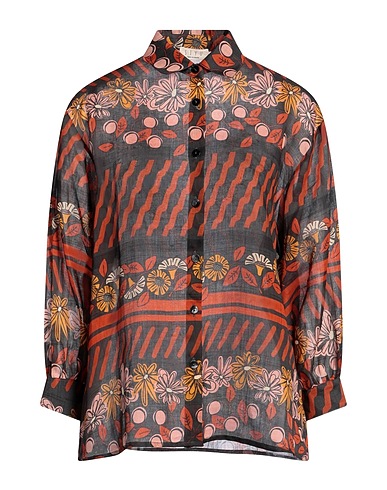 SIYU Floral shirts & blouses Lead 100% Ramie