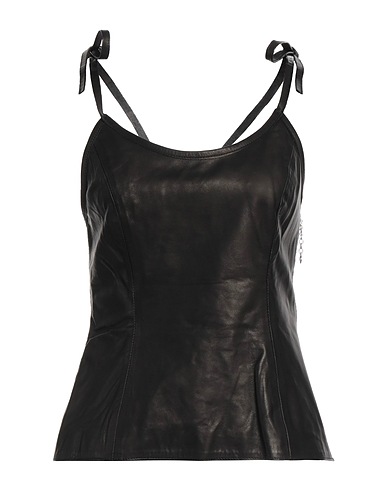 OUR LEGACY Top Black 100% Lambskin, Cupro
