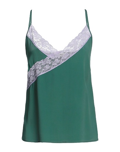OTTOD'AME Cami Dark green 70% Acetate, 30% Silk, Polyamide
