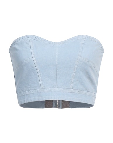 FORTE_FORTE Bustier Light blue 100% Cotton