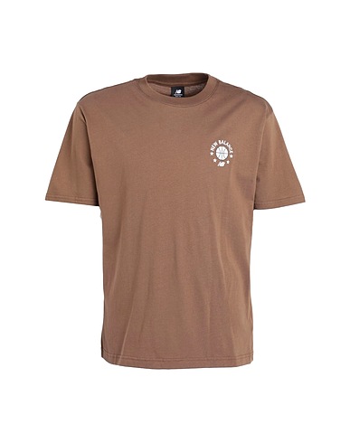 NEW BALANCE Sportswear Hoops Essentials T-Shirt
 Brown 100% Cotton