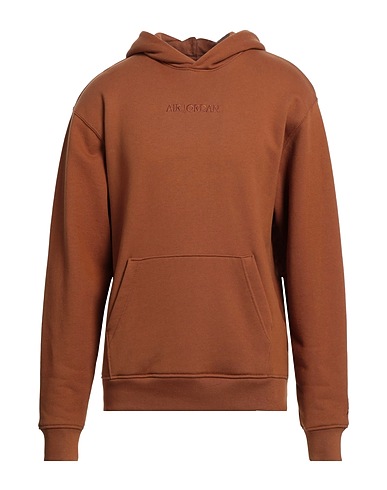 JORDAN Hooded track jacket  Brown 100% Cotton, Elastane