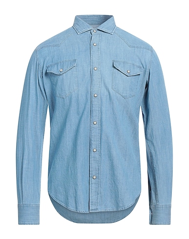 ELEVENTY Denim shirt PLATINUM Blue 100% Cotton