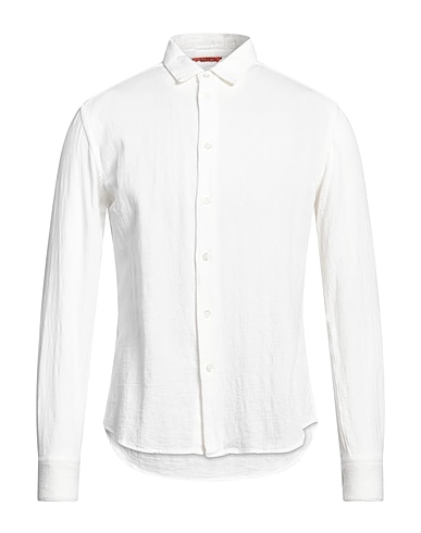BARENA Solid colour shirt Ivory 100% Cotton