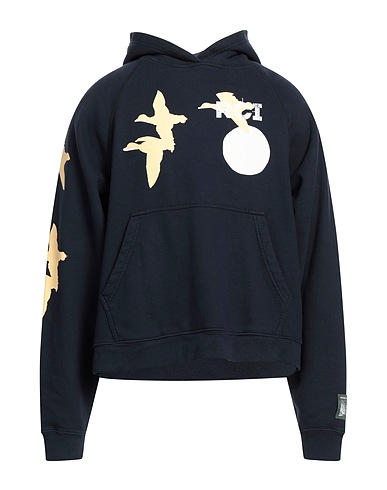 REESE COOPER Hooded track jacket  Navy blue 100% Cotton
