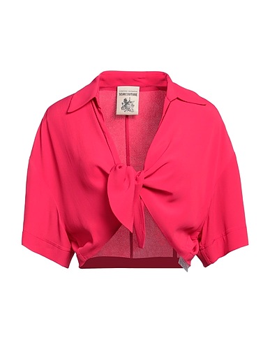 SEMICOUTURE Top Magenta 65% Acetate, 35% Silk