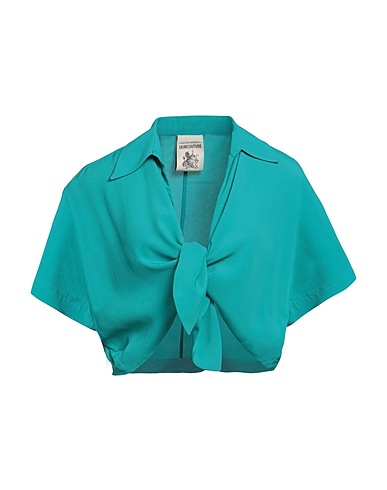 SEMICOUTURE Top Deep teal 65% Acetate, 35% Silk
