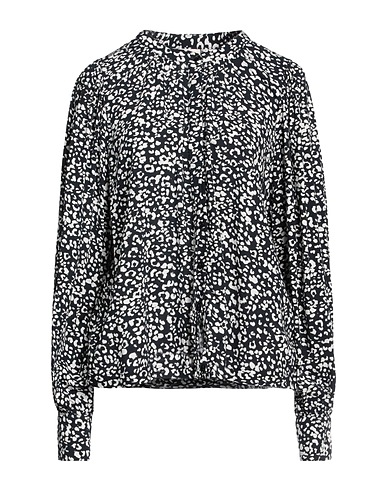 ICHI Patterned shirts & blouses Black 100% EcoVero™ viscose