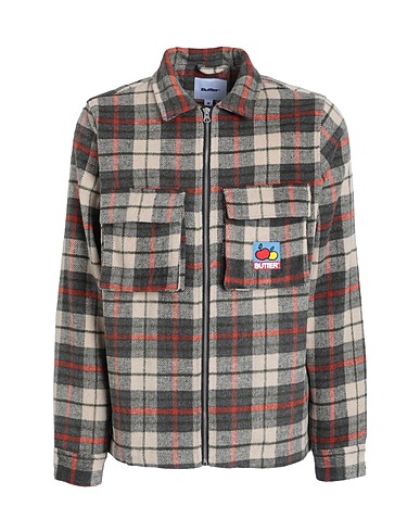 BUTTER GOODS Checked shirt Grove Plaid Overshirt
 Beige 100% Polyester
