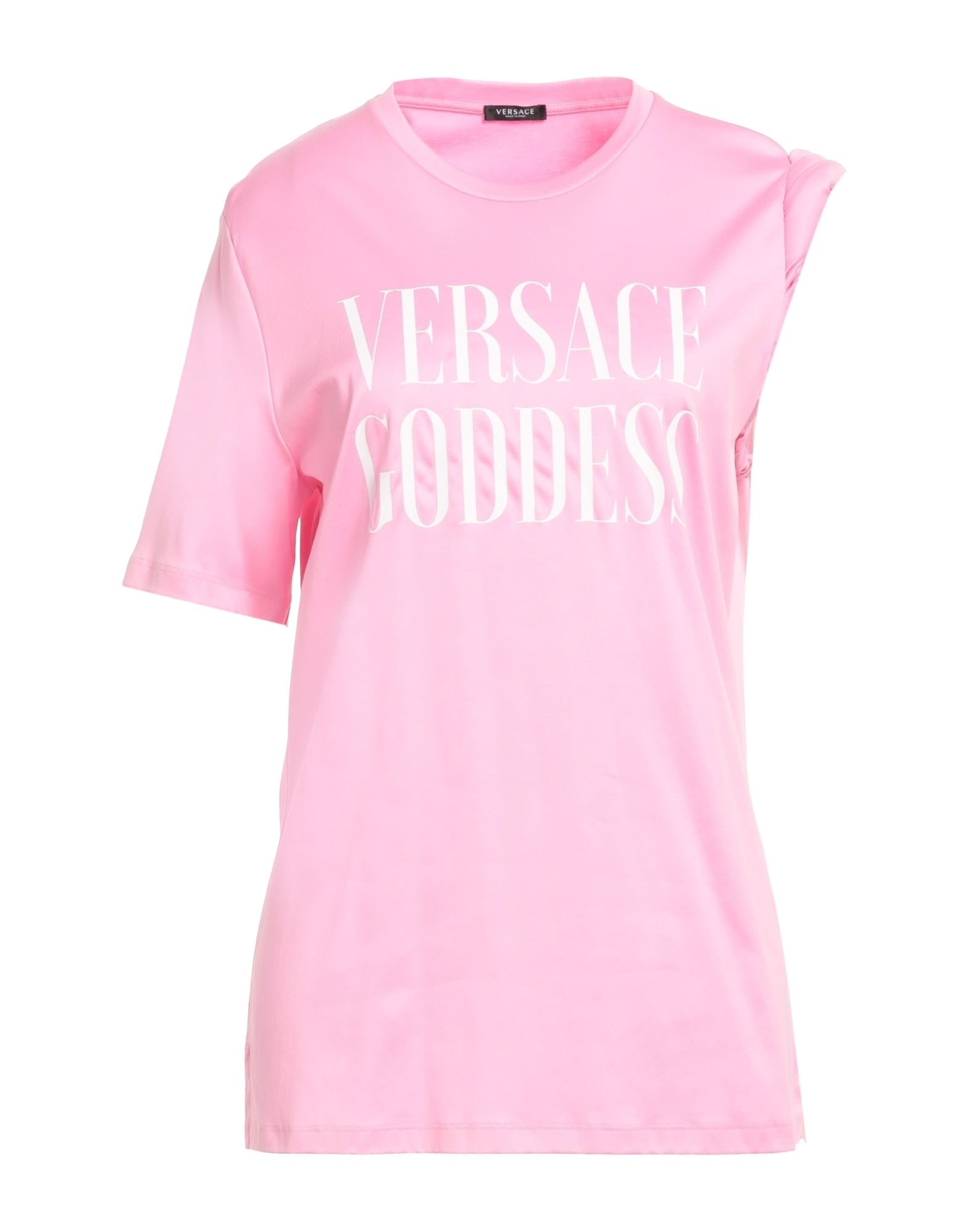 Tシャツ・カットソー VERSACE Women Tunic Tops 10188981A13610 2KQ70 PINK Women's Designer T-shirts & Luxury Tees | VERSACE US