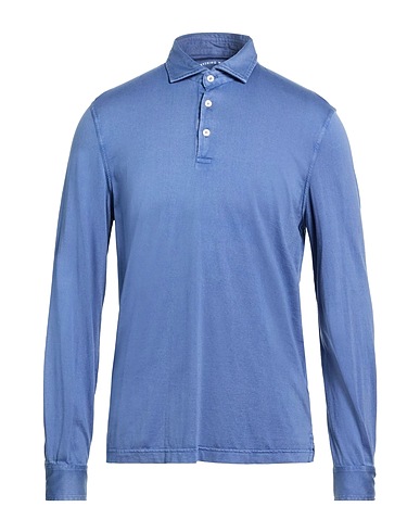 FEDELI Polo shirt Slate blue 100% Organic cotton