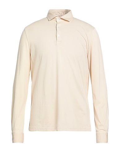 FEDELI Polo shirt Beige 100% Organic cotton