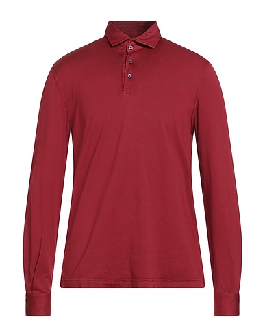 FEDELI Polo shirt Burgundy 100% Organic cotton