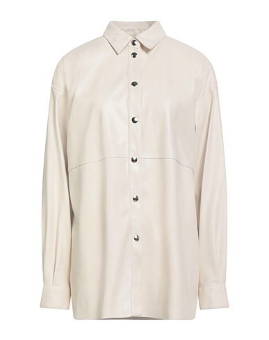 SEMICOUTURE Solid color shirts & blouses Off white 100% Polyurethane