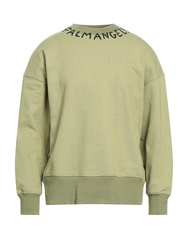 PALM ANGELS Sweatshirt Sage green 100% Cotton, Polyester