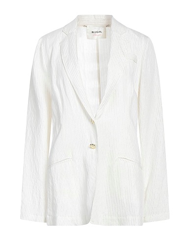 BLUGIRL Blazer Off white 82% Viscose, 16% Polyamide, 1% Metal, 1% Polyester