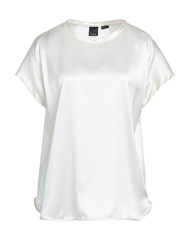 PINKO Top Avorio 94% Seta, 6% Elastan