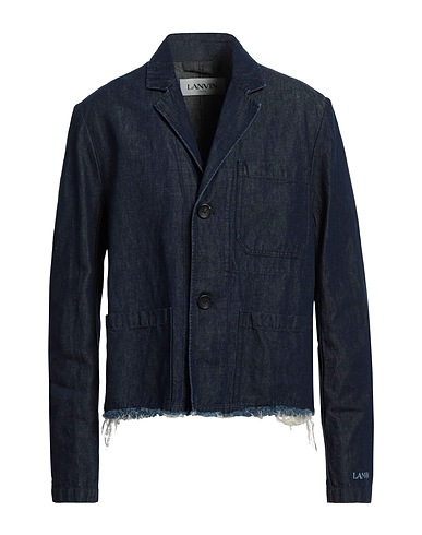 LANVIN Denim shirt Blue 60% Cotton, 40% Linen
