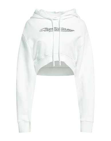OFF-WHITE™ Hoodie Weiß 100% Baumwolle, Elastan, Glas