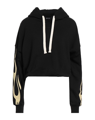 VISION OF SUPER Hooded track jacket  Black 100% Cotton