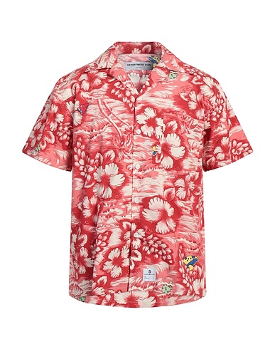 DEPARTMENT 5 Patterned shirt Red 100% Cotton