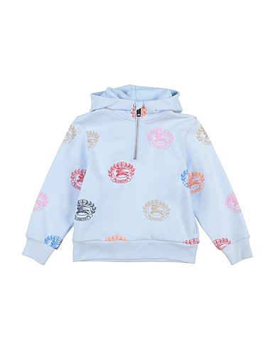 BURBERRY Hooded track jacket  Sky blue 100% Cotton