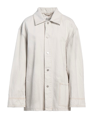 MAISON MARGIELA Solid color shirts & blouses Ivory 100% Cotton