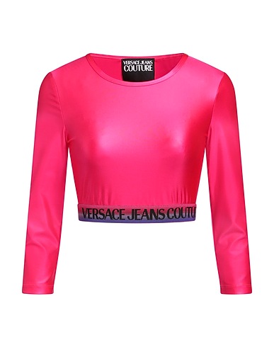 VERSACE JEANS COUTURE T-shirt Fuchsia 79% Polyamide, 21% Elastane