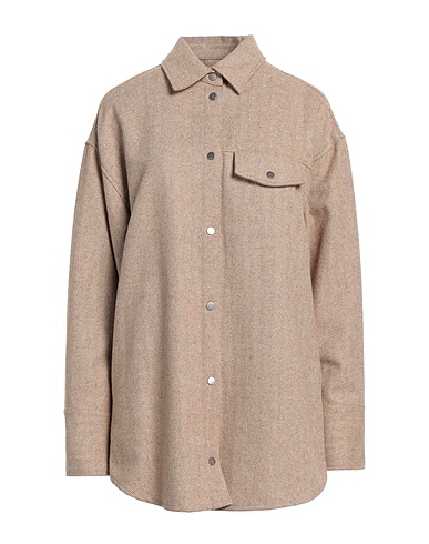 HOLZWEILER Camicie  e bluse fantasia Beige 50% Lana, 50% Poliestere
