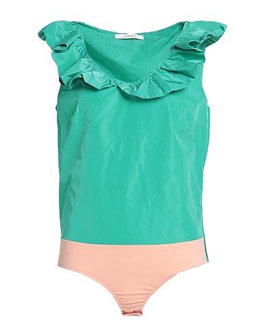 MALÌPARMI TOPWEAR Green 100% Polyester, Polyamide, Elastane
