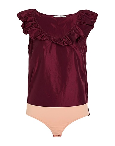 MALÌPARMI Bodysuit BORDEAUX 100% Polyester, Polyamide, Elastane