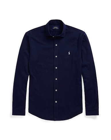 POLO RALPH LAUREN Solid colour shirt Navy blue 100% Cotton