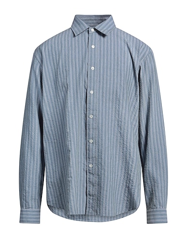 MAISON MARGIELA Linen shirt Slate blue 68% Linen, 32% Polyester