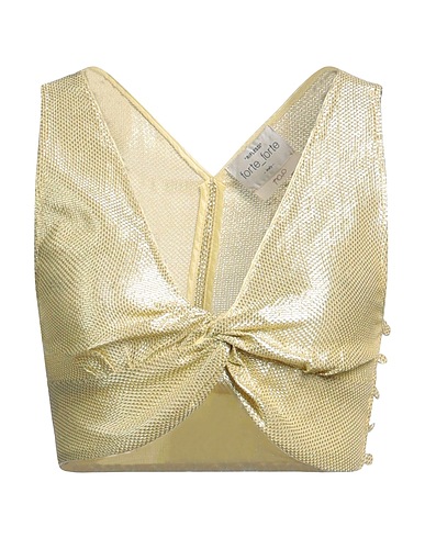 FORTE_FORTE Top Giallo 62% Cotone, 22% Viscosa, 16% Poliestere metallizzato