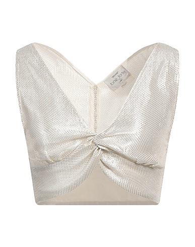 FORTE_FORTE Top Argento 62% Cotone, 22% Viscosa, 16% Poliestere metallizzato