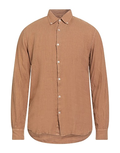 BROOKSFIELD Linen shirt Camel 100% Linen