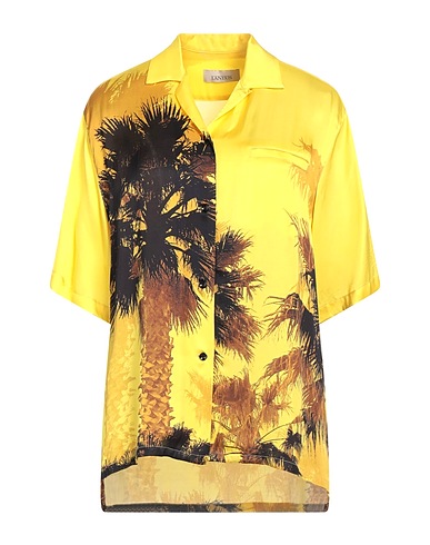 LANEUS Camicie  e bluse fantasia Giallo 100% Viscosa