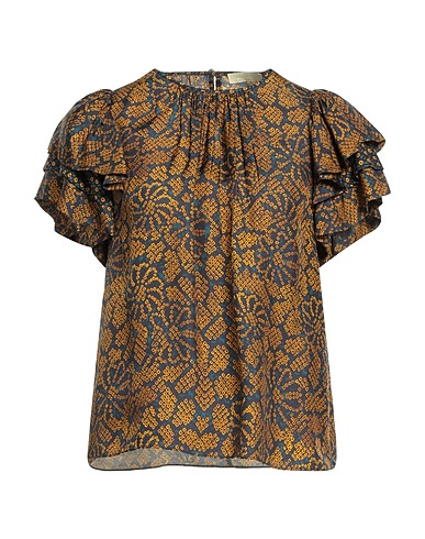 ULLA JOHNSON トップス ミッドナイトブルー レーヨン 71% / シルク 29%