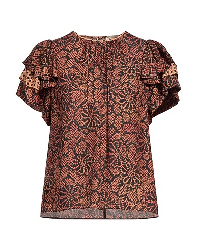 ULLA JOHNSON Top Black 71% Viscose, 29% Silk