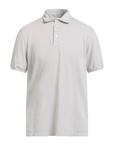 FEDELI Poloshirt Hellgrau 100% Baumwolle