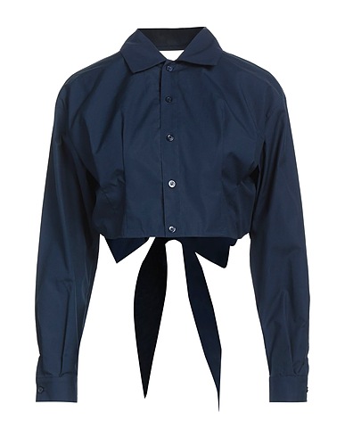 AMI ALEXANDRE MATTIUSSI Solid colour shirts & blouses Midnight blue 100% Cotton
