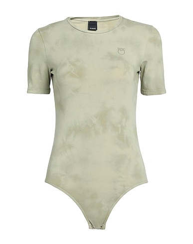 PINKO TOPS & TEES Sage green 95% Cotton, 5% Elastane