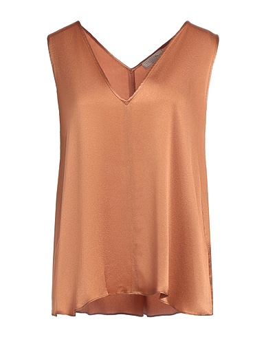 ANTONELLI Top Cammello 55% Acetato, 45% Seta