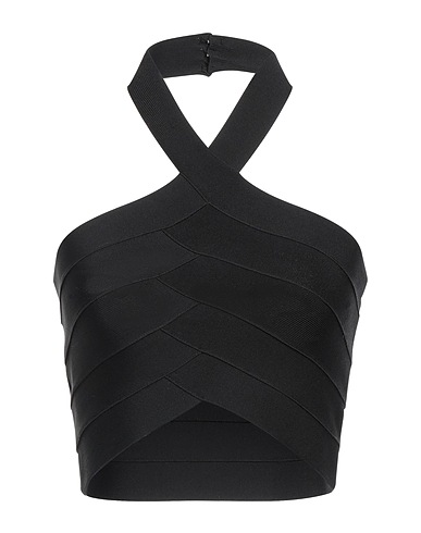 PINKO Top Black 86% Viscose, 13% Polyamide, 1% Elastane