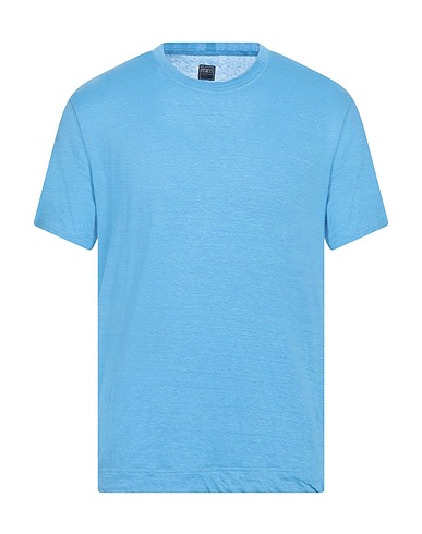 FEDELI T-shirt Azzurro 97% Lino, 3% Elastan