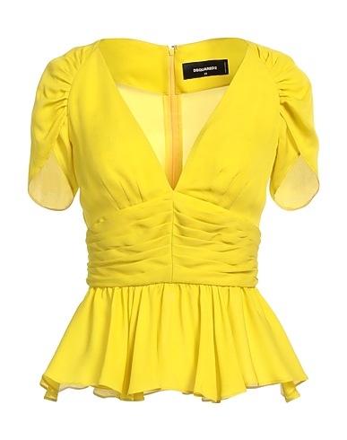 DSQUARED2 Silk top Yellow 100% Silk